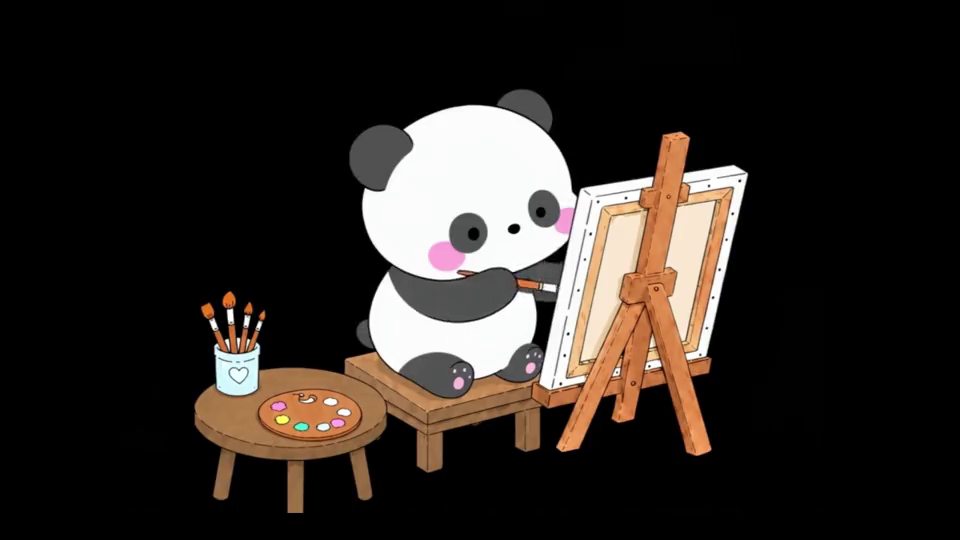 Panda painting
